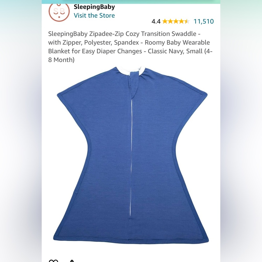 Sleeping baby zipadee zip 4-8 Month Small